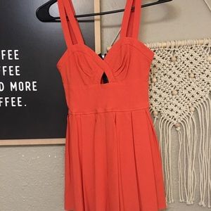 Orange mini dress